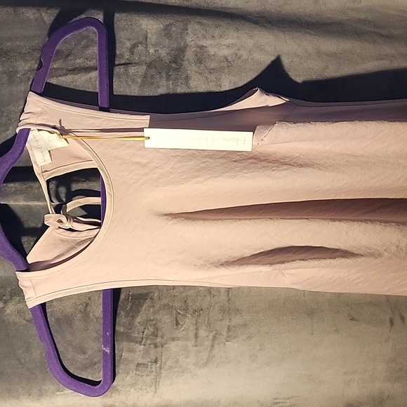 House of Harlow 1969 long sleeveless slip dress, pale dusty pink, Size S. NWT - Picture 2 of 7